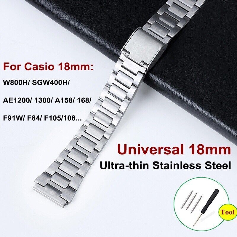 18 mm siliconen horlogeband compatibel met Casio F91W F84 F105 F108 A158 A168 AE1200 A1300 zwarte zachte hars armband accessoires(White