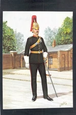 X1017 Military Uniforms UK Essex Yeomanry Officer Art postcard