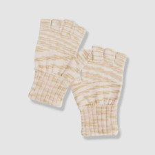 Style  Co Women's Beige Solid Shine Tech-Tip Gloves Sz O/S