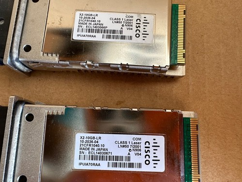 Qty 4 Cisco X2-10GB-LR 10-2036-04 LN IPUIA70RAA 10 Gigabyte Transceiver Module - Picture 3 of 6