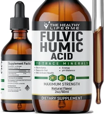Organic Fulvic Acid + 72 Trace Minerals | Digestion | Hydration | Keto, Dietary 
