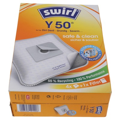 Swirl Y50 4 microfiber bags vacuum cleaner Clatronic AFK Bestron Sanyo Taurus