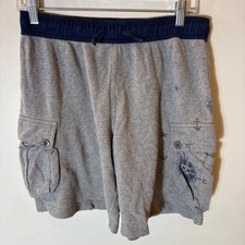 Boys Polo Ralph Lauren Cargo Sweat Shorts L 14 16 Grey Cotton