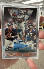 1998 Playoff Prestige Alma Maters John Elway, Ed McCaffrey, Glyn Milburn #17Blue