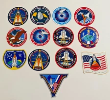 Space Shuttle Mission Decal Sticker Lot of 13