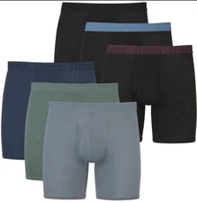 6-pk Hanes Originals Ultimate Men's SuperSoft Boxer Brief Underwear, Assorted, M