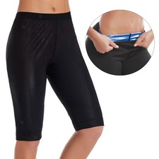 Women's Sauna Pants Thermal Sweat Training Yoga Legging Fitness Capri Workout