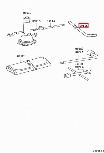 Genuine LandCruiser LJ79 LJ78 LJ77 LJ73 LJ72 LJ71 Hydraulic Jack Winder Handle - Picture 3 of 20