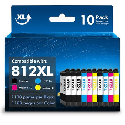 #ad 812XL T812XL Ink For Epson 812 XL Workforce Pro WF 7840 WF 7820 WF 7310 EC C7000 $48.89