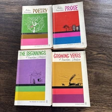 Pageant Of Literature 4 Book Set, 1965/66, Poetry, Prose, American Lit