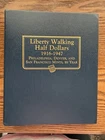 1916-1947 Walking Liberty Silver Half Dollars Whitman Album With 10 Coins