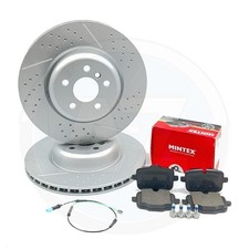 Pour BMW X6 40I G06 M Sport Dimpled Grooved Rear Brake Discs Mintex Pads