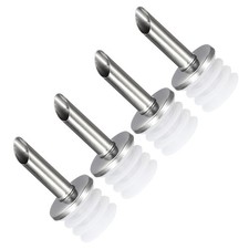 4X Stainless Steel Bottle Wine Pourers Olive Oil Spout White
