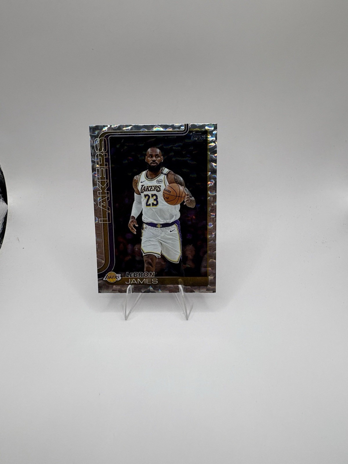 2025 Topps  LeBron James Holo Sand Glitter Foil SP Flagship #150 Lakers