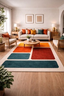 Designer Rug | Irregular Rug | Wool area Rugs | Living Room Rug | Tufted A249
