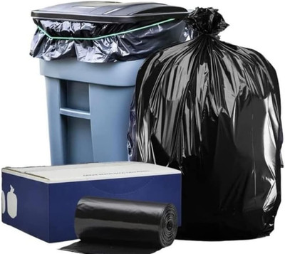 95-96 Gallon Heavy Duty Black Trash Bags 1.5 Mil 50 Count 61''x68'' Liners