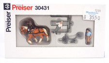 Preiser H0 30431 Figuren-Set "Bauer, Pflug, Pferd" - Unbespielt - ZYAM/5232