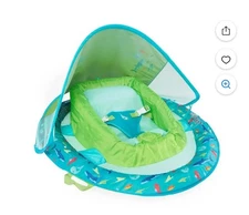Swimways Infant Spring Float, Baby Pool Float & Canopy | For 3-9 Months, Shark