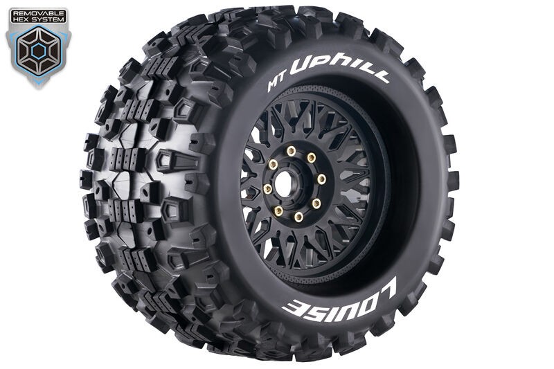 Team Louise LOUT3219X MT-UPHILL 1/8 Sport (2) Uni Hexagon Replaceable Rim Schw