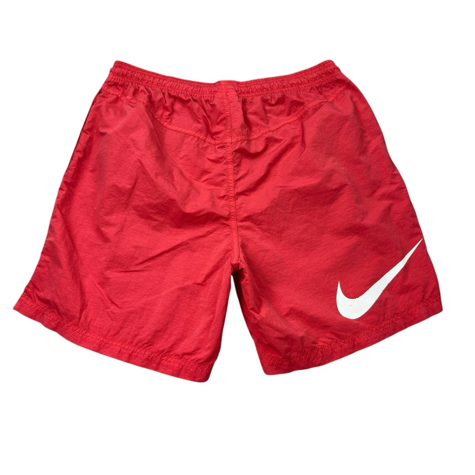 Nike Stussy Water Shorts Mens Size Medium Red White Logo Collab - Image 2 of 4