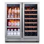 Ca'Lefort 30" Wine Beverage Fridge Cooler 80 Can 33 Bottle French Door 36°F-72°F