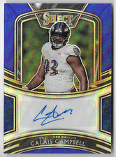 CALAIS CAMPBELL 2012 PANINI SELECT AUTO AUTOGRAPH PRIZM CARD #41/75!