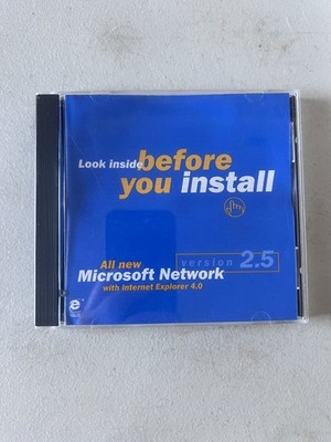 Microsoft Network 2.5 CD-ROM Software Internet Explorer 4.0 Windows 95 PC