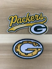 GREEN BAY PACKERS 2 SET FOOTBALL IRON ON  EMBRIODERED PATCHES
