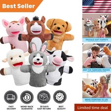 Delightful 6-Pc Toddler Hand Puppet Set with Movable Mouths for Imaginative Play
