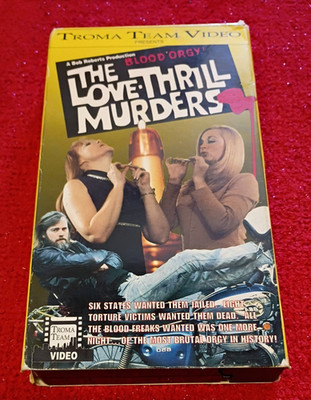 THE LOVE-THRILL MURDERS Troma Team Video VHS Horror Cult Donahue Middleton 1971