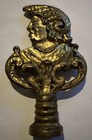 Antique Cast Brass Warrior Figure Lamp Finial 4” — photo 3