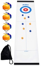 Curling Game - Tabletop Games for Adults, Kids Families - 4 Ft x 1 Ft Mat f...
