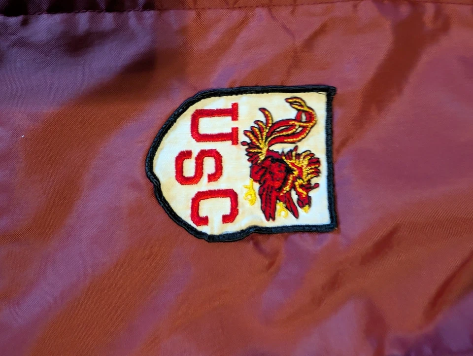 Chaqueta de bombardero vintage años 70 USC Gamecocks fútbol americano universitario talla XS/S Foto 4 de 4
