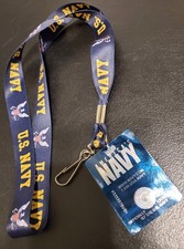 U.S. Military Officially Licensed "US NAVY" Lanyard - NEW W/TAGS - FREE SHIP!