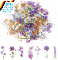 120 StüCk Blumen Scrapbooking Sticker, Wasserfeste Pet Aufkleber Blume, Aestheti