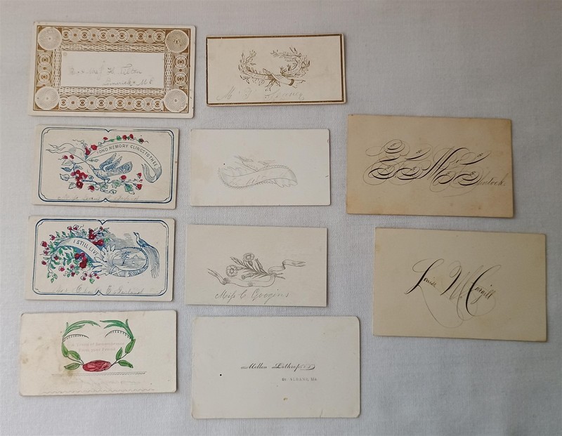Vintage Victorian Calling Card Lot Antique