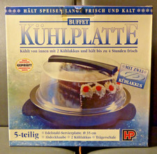 Kühlplatte Edelstahl mit 2 Kühlakkus, 35 cm...