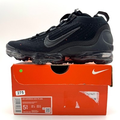 Nike Air VaporMax Flyknit GS Triple Black DB1550-001 - Size 5.5Y