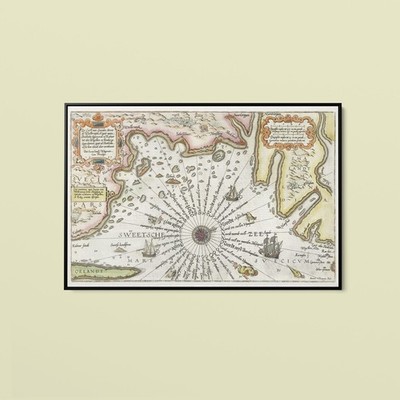 Doetechum - Map of the Coast of Sweden Between Kalmar and Stockholm - Art Print
