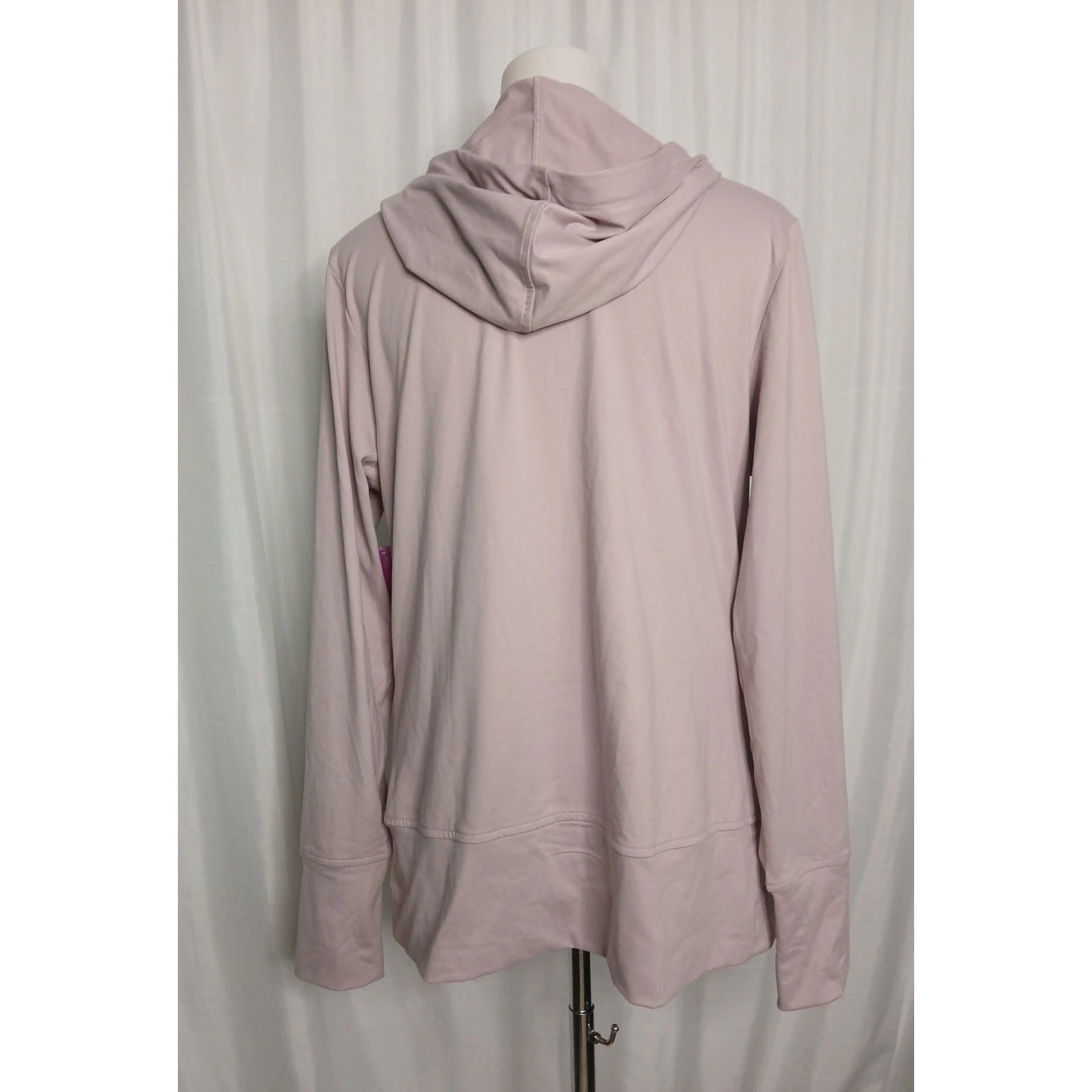 VETEMENTS Felpa con cappuccio Soybu Yoga allenamento Pintuck Paschi giacca argento lilla nuova con etichetta grande