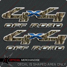 4x4 F-250 Camouflage Blue Truck Decal Set For Ford Diesel Off Road Camo Stickers