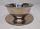 Vintage Oneida 18/8 Stainless Steel Gravy Boat Bowl w/Attached Drip Plate — photo 1