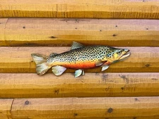Brown Trout Replica -24 Inch 2D Metal Realistic Brown Trout Fish Art