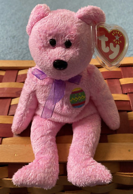 TY Beanie Baby Eggs the Bear (2000) MWMT Original Owner Free US Shipping