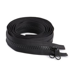 Heavy Duty Separating Double Pull Metal Slider Marine Grade Zipper 100/200cm