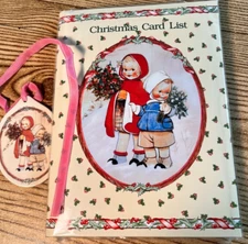 NEW Enesco 1989 Christmas Card List Sealed Book With Ornament