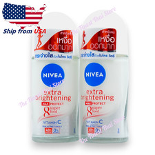 Nivea Roll On Extra Brightening Max Protect for Heavy Sweat 50ml x 2 , Free Ship