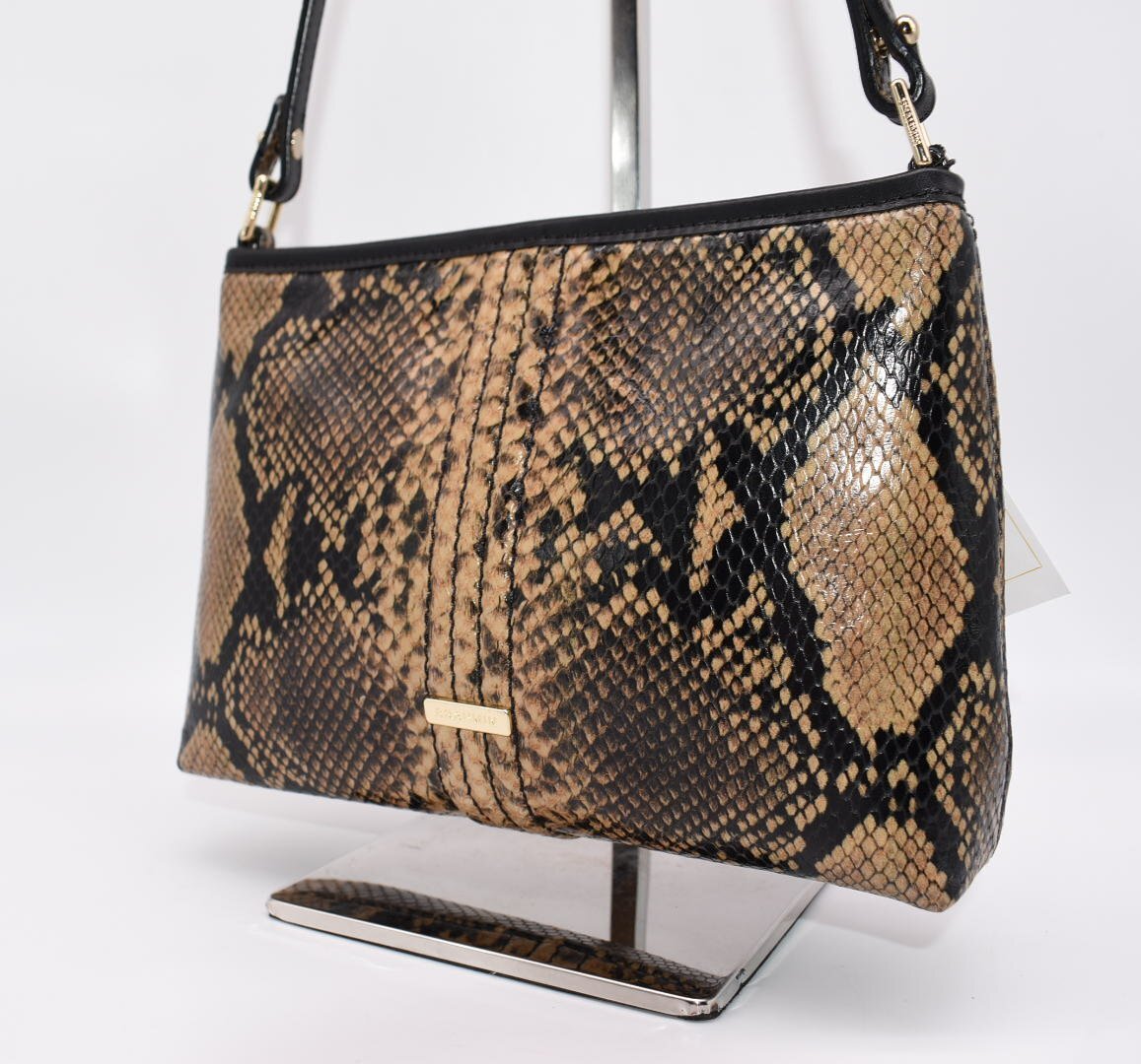 Brahmin Lorelei Python Embossed Leather in "Coffe… - image 17