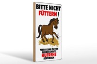 Holzschild Pferd 20X30 Cm Nicht FüTtern Schmerzhaft Hufrehe Schild Wooden Sign