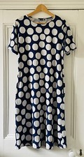Marimekko X Uniqlo Women’s Blue White Polka Dot T-Shirt Dress XS UK 6-8 EU 34-36